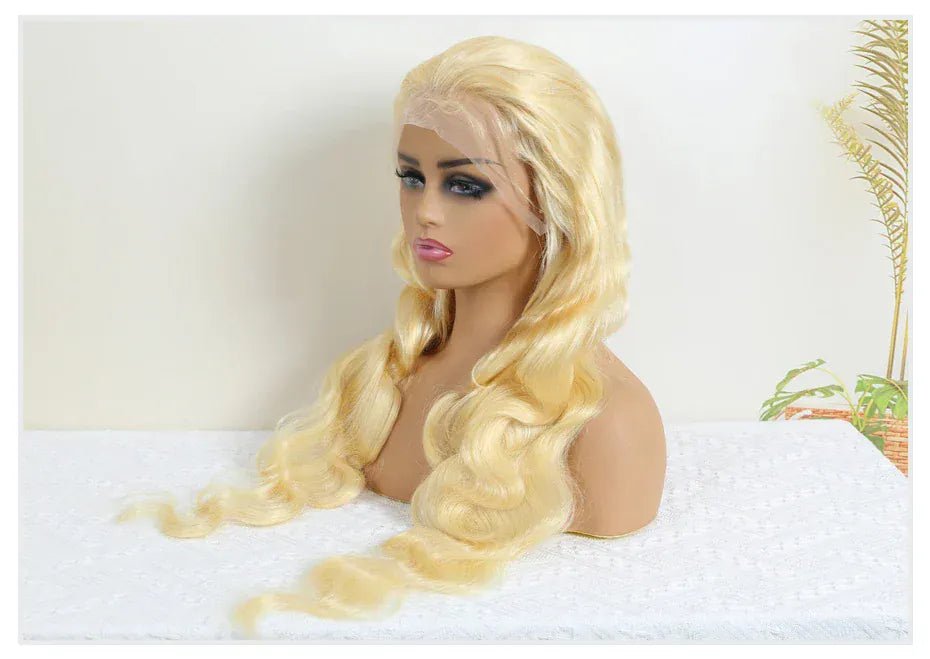 Human Hair Full Lace Blonde Lace Front Wig Human Hair 360 Lace Frontal Wig 613 13x6 Hd Lace Frontal Wig Brazilian Body Wave Wigs - SN Wigs & More