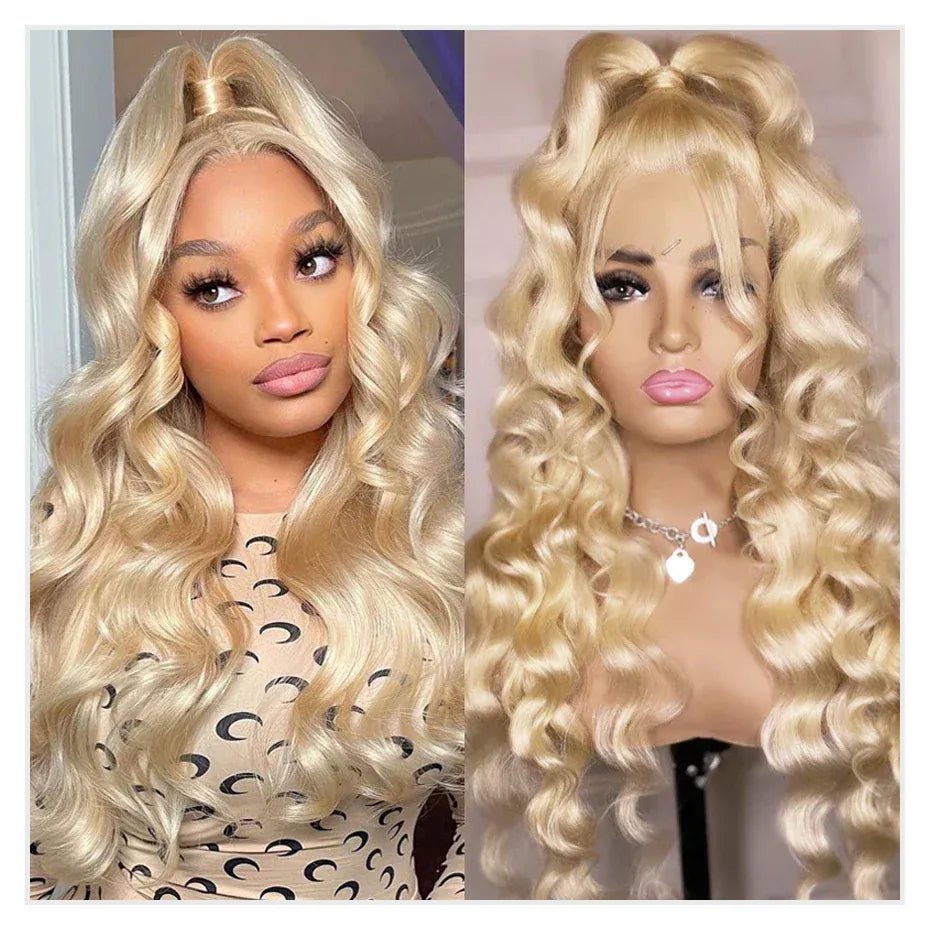 Human Hair Full Lace Blonde Lace Front Wig Human Hair 360 Lace Frontal Wig 613 13x6 Hd Lace Frontal Wig Brazilian Body Wave Wigs - SN Wigs & More