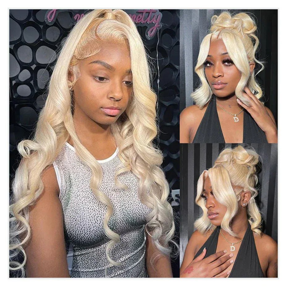 Human Hair Full Lace Blonde Lace Front Wig Human Hair 360 Lace Frontal Wig 613 13x6 Hd Lace Frontal Wig Brazilian Body Wave Wigs - SN Wigs & More