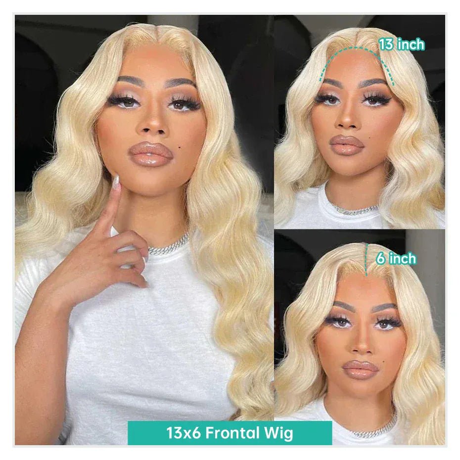 Human Hair Full Lace Blonde Lace Front Wig Human Hair 360 Lace Frontal Wig 613 13x6 Hd Lace Frontal Wig Brazilian Body Wave Wigs - SN Wigs & More
