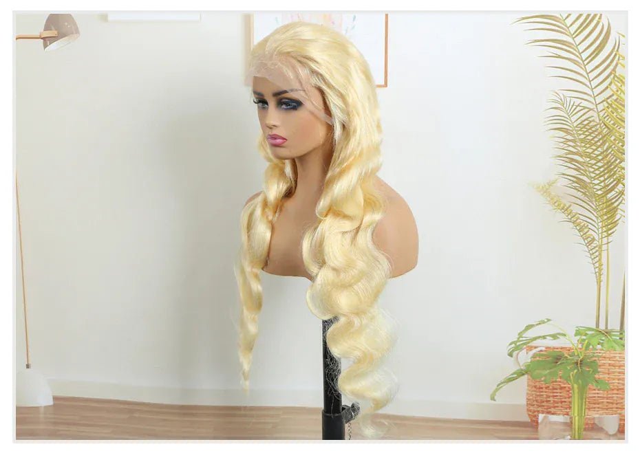 Human Hair Full Lace Blonde Lace Front Wig Human Hair 360 Lace Frontal Wig 613 13x6 Hd Lace Frontal Wig Brazilian Body Wave Wigs - SN Wigs & More