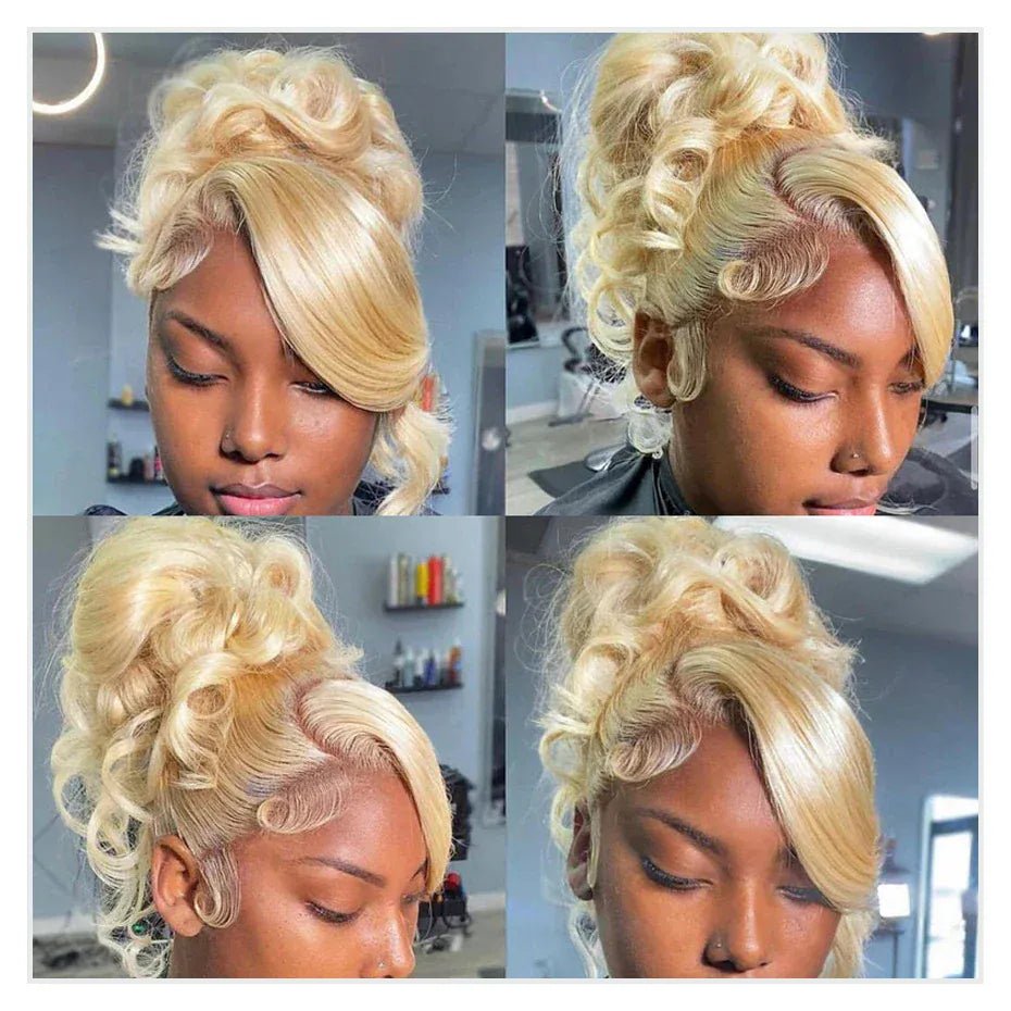 Human Hair Full Lace Blonde Lace Front Wig Human Hair 360 Lace Frontal Wig 613 13x6 Hd Lace Frontal Wig Brazilian Body Wave Wigs - SN Wigs & More