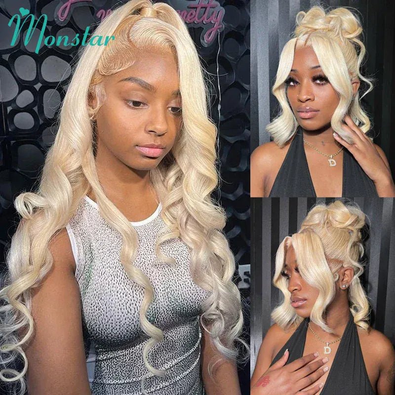Human Hair Full Lace Blonde Lace Front Wig Human Hair 360 Lace Frontal Wig 613 13x6 Hd Lace Frontal Wig Brazilian Body Wave Wigs - SN Wigs & More