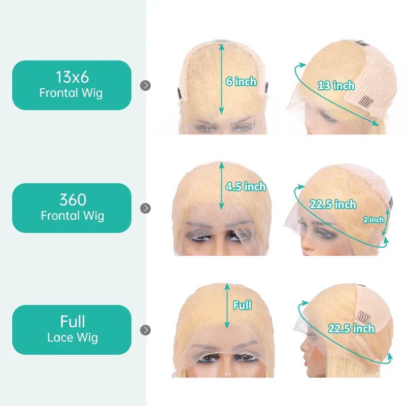 Human Hair Full Lace Blonde Lace Front Wig Human Hair 360 Lace Frontal Wig 613 13x6 Hd Lace Frontal Wig Brazilian Body Wave Wigs - SN Wigs & More