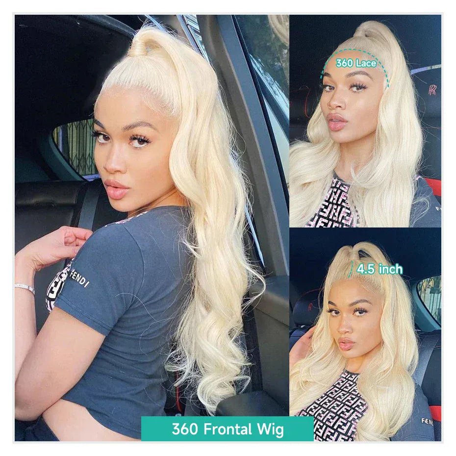 Human Hair Full Lace Blonde Lace Front Wig Human Hair 360 Lace Frontal Wig 613 13x6 Hd Lace Frontal Wig Brazilian Body Wave Wigs - SN Wigs & More
