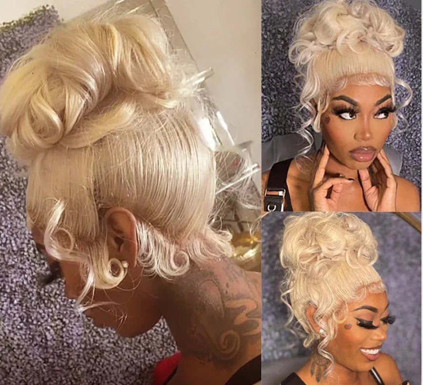 Human Hair Full Lace Blonde Lace Front Wig Human Hair 360 Lace Frontal Wig 613 13x6 Hd Lace Frontal Wig Brazilian Body Wave Wigs - SN Wigs & More