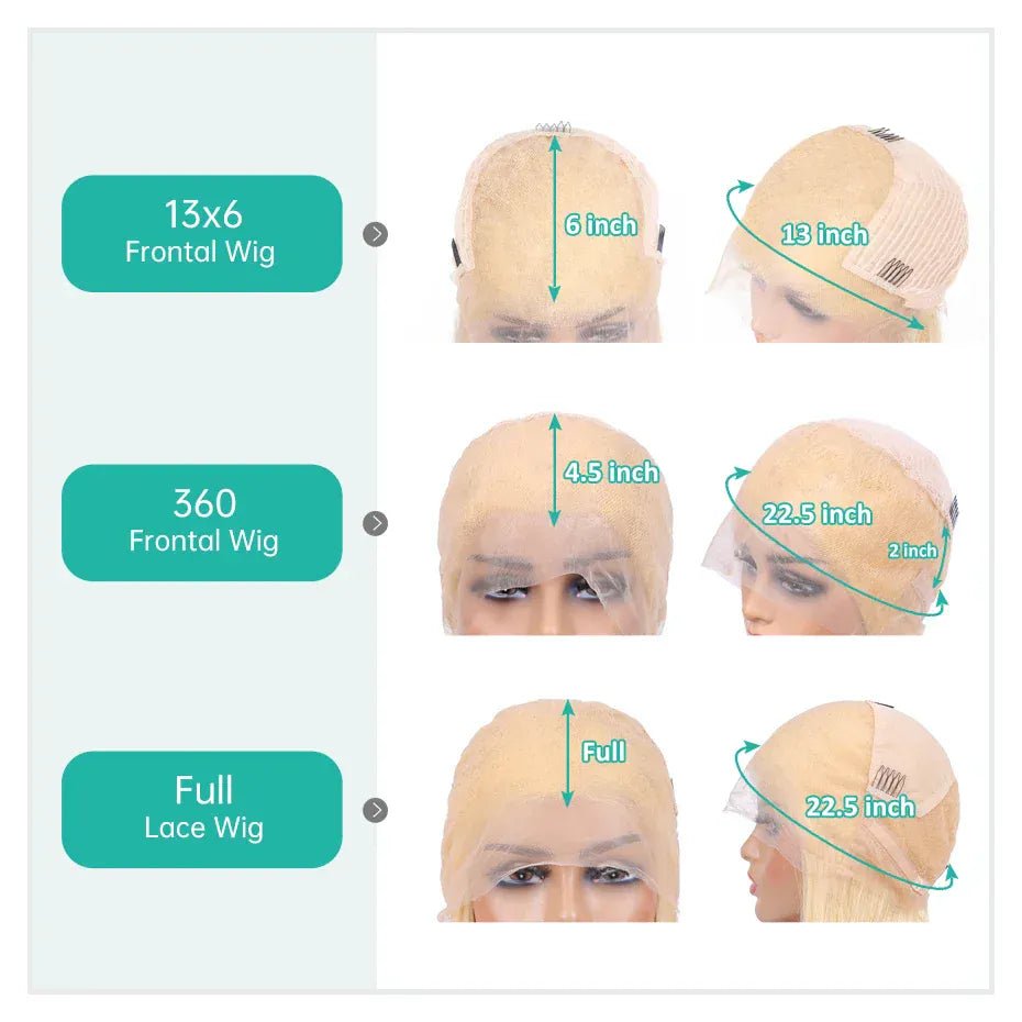 Human Hair Full Lace Blonde Lace Front Wig Human Hair 360 Lace Frontal Wig 613 13x6 Hd Lace Frontal Wig Brazilian Body Wave Wigs - SN Wigs & More