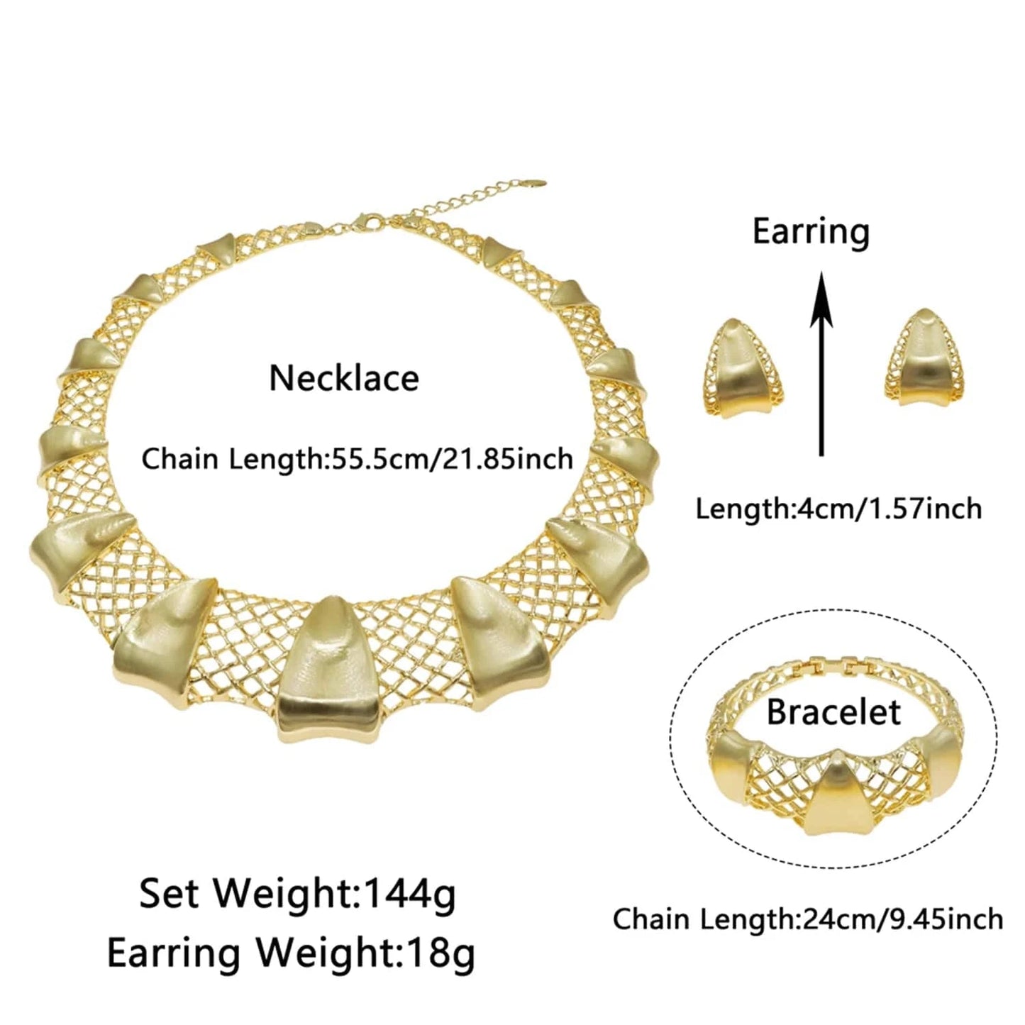 HV008541 Dubai Jewelry Fashion Design For Women Single Ball Design Jewelry Accessories 24 k Gold Plated African Jewelry set Necklace