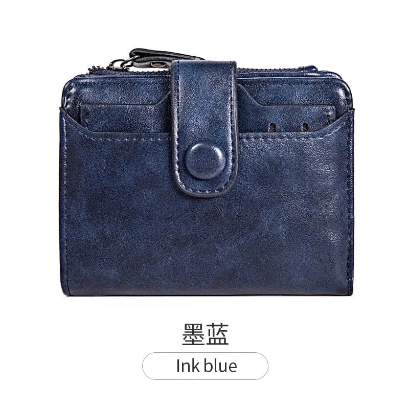 Ink blue MIYIN 2024 New wallets for women fashionable Short ladies purse Retro Removable card slot coin purse carteras wallet women