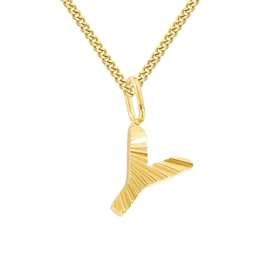 INS Stainless Steel 14K Gold PVD Plated Laser Pattern Letter Alphabet Initial Personalized Name Necklace Jewelry For Women