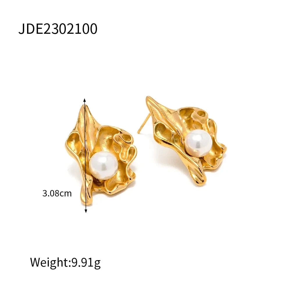 Ins Style / Gold Earring New Fashion 18K Gold Plated Natural Stone Evil Eyes Hollow Multi Color Design Stainless Steel Drop Earrings