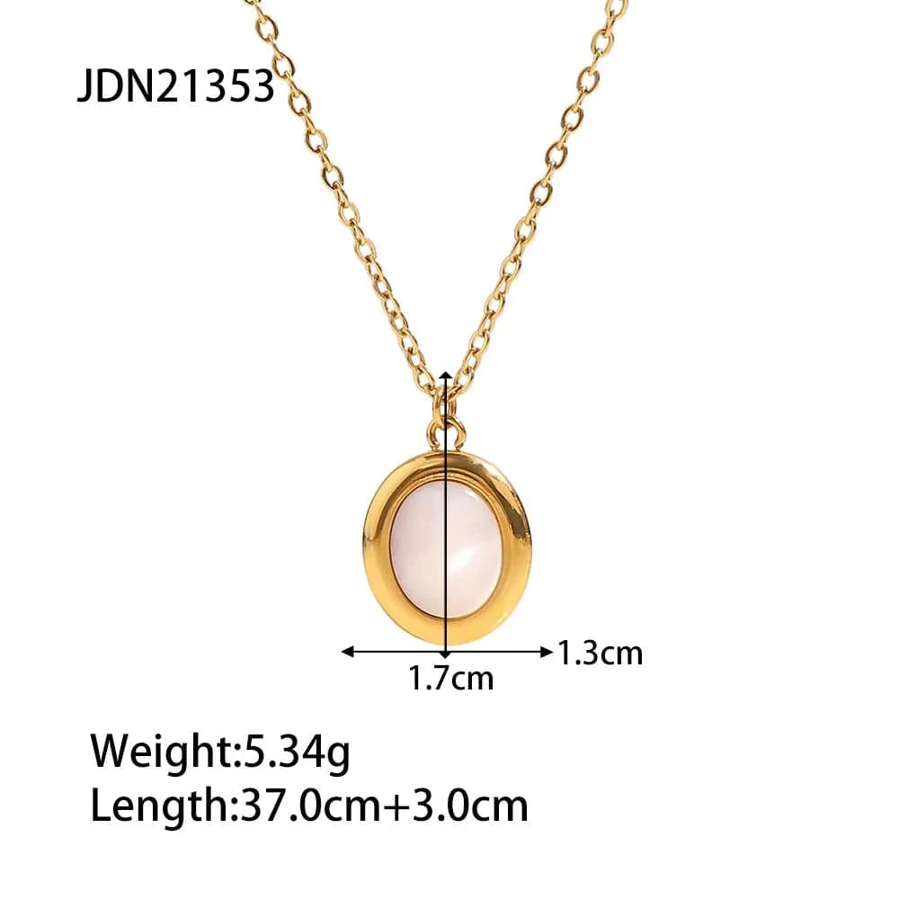 Ins Style / Gold Necklace New Fashion Vintage Jewelry Star 18K Gold Plated Stainless Steel Hollow Clear Zircon Powerstar Pendant Necklace