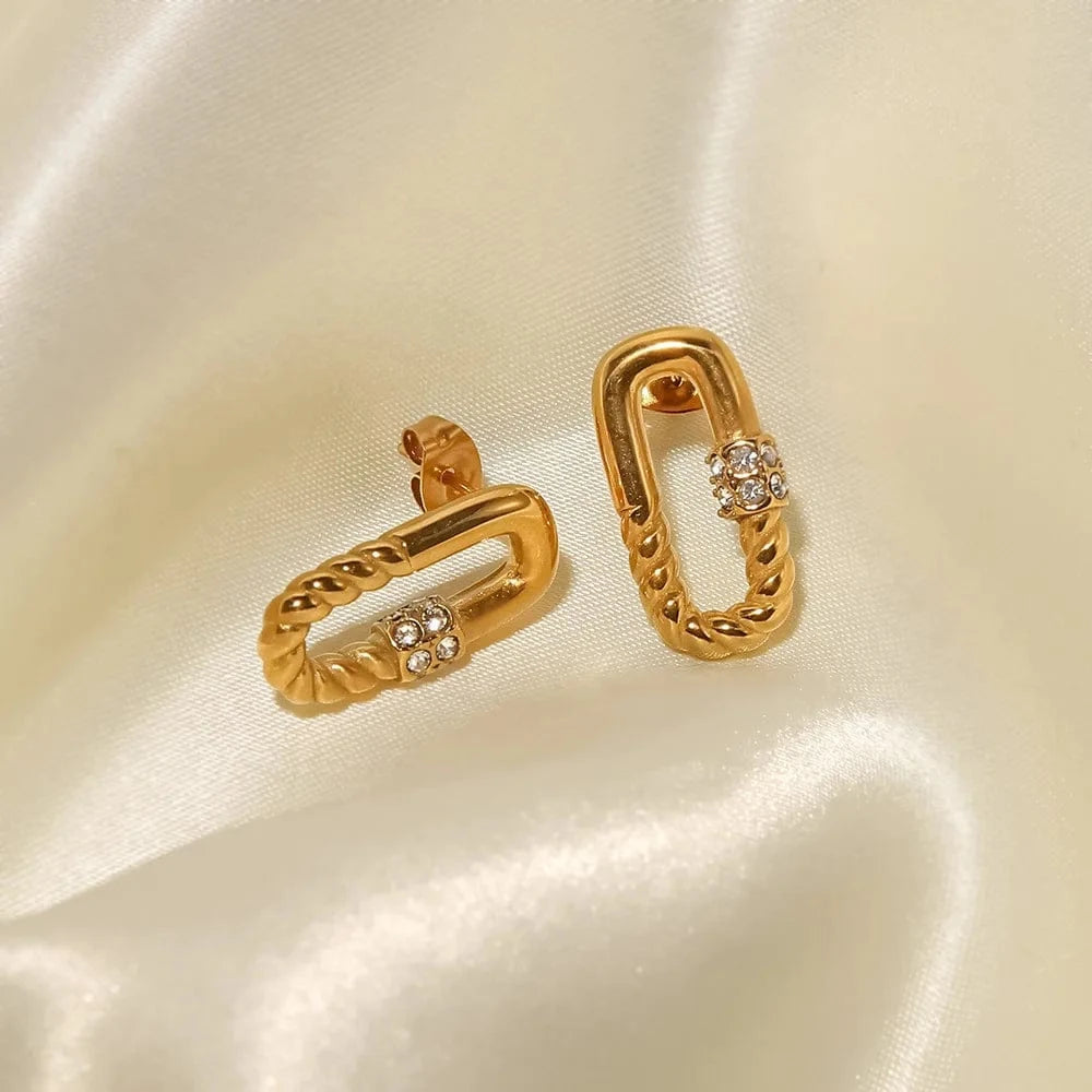 Ins Style / Gold New Arrivals Stainless Steel 18K Small Flower Shape Hoop Earrings Statement Jewelry For Women