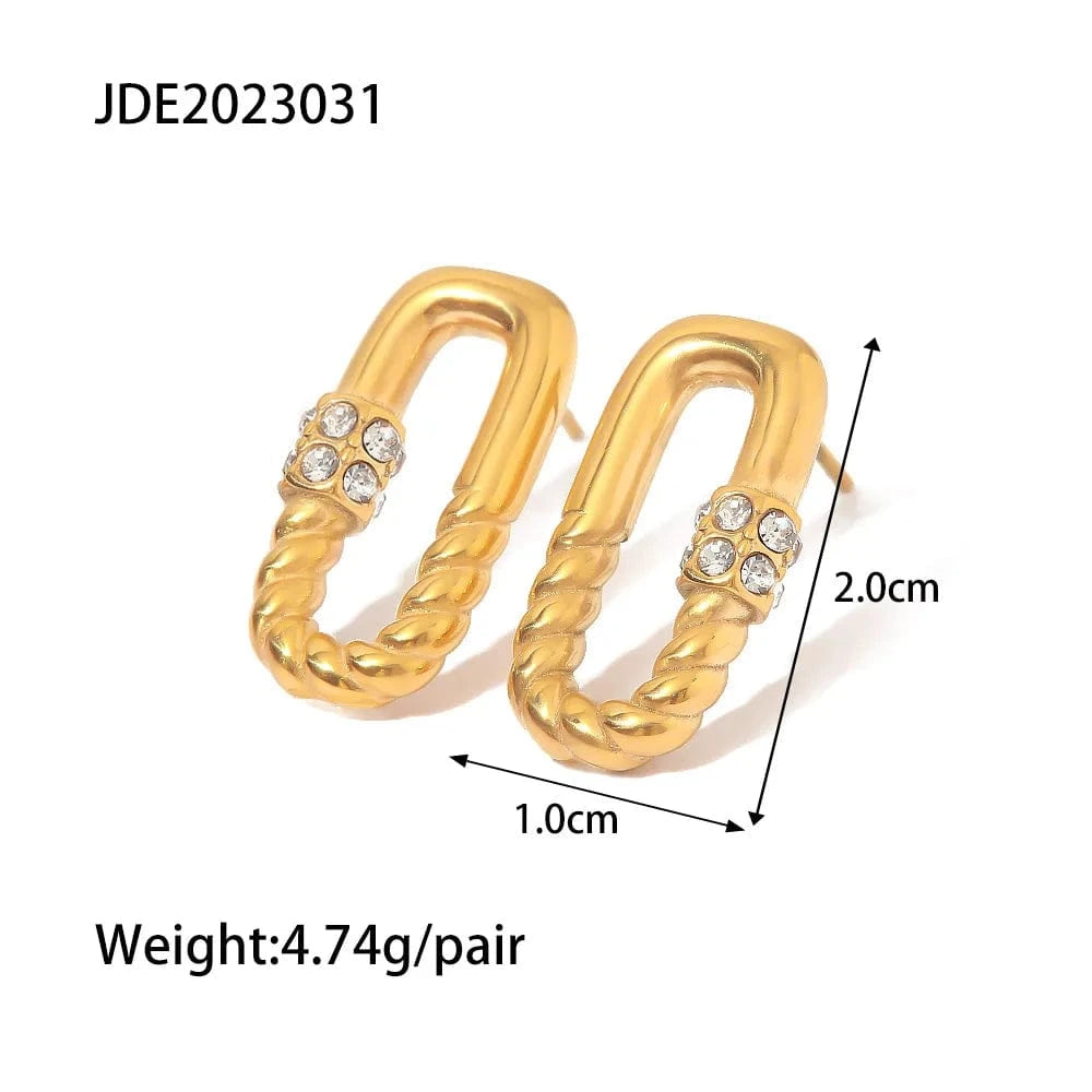 Ins Style / Gold New Arrivals Stainless Steel 18K Small Flower Shape Hoop Earrings Statement Jewelry For Women