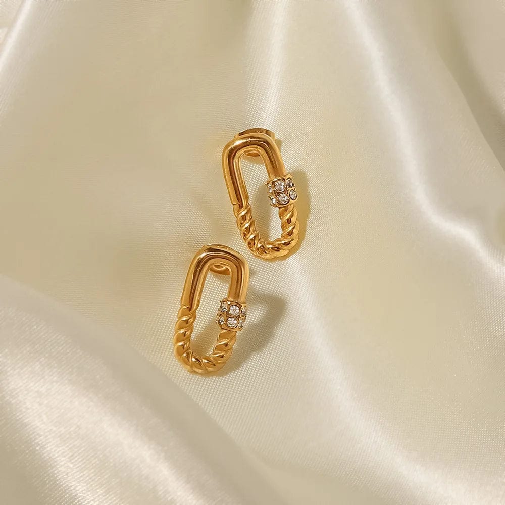 Ins Style / Gold New Arrivals Stainless Steel 18K Small Flower Shape Hoop Earrings Statement Jewelry For Women