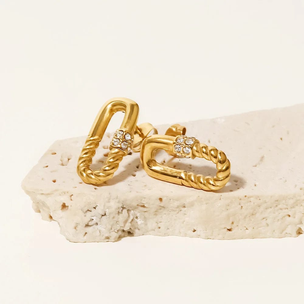 Ins Style / Gold New Arrivals Stainless Steel 18K Small Flower Shape Hoop Earrings Statement Jewelry For Women