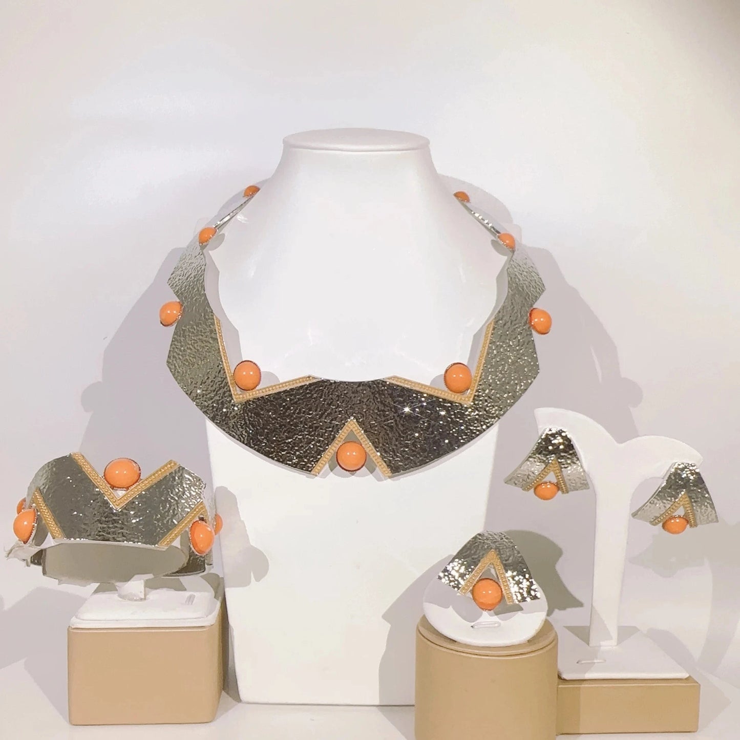 Italian Gold Jewelry Sets / Adjustable / silver Zhuerrui Nigerian Bridal Woman Necklace Bracelet Earrings Ring 4pc Jewellery Set Italian Gold Luxury Wedding Jewelry Sets H00725