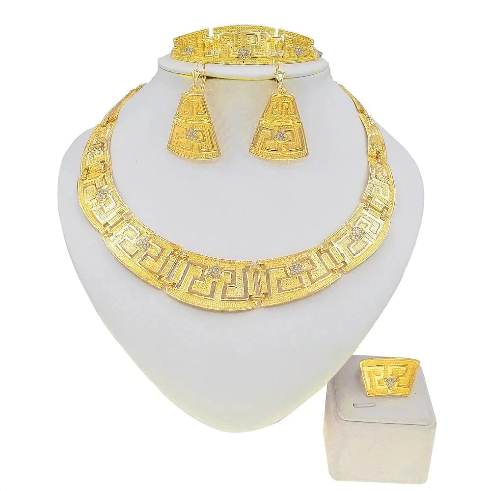 Italian Silver Color Jewelry Sets / Adjustable / HC10034 Zhuerrui Women Wedding Party Nigerian Jewellery Sets Bridal Luxury Jewelry Set Italian Silver Color Jewelry Sets HC10034