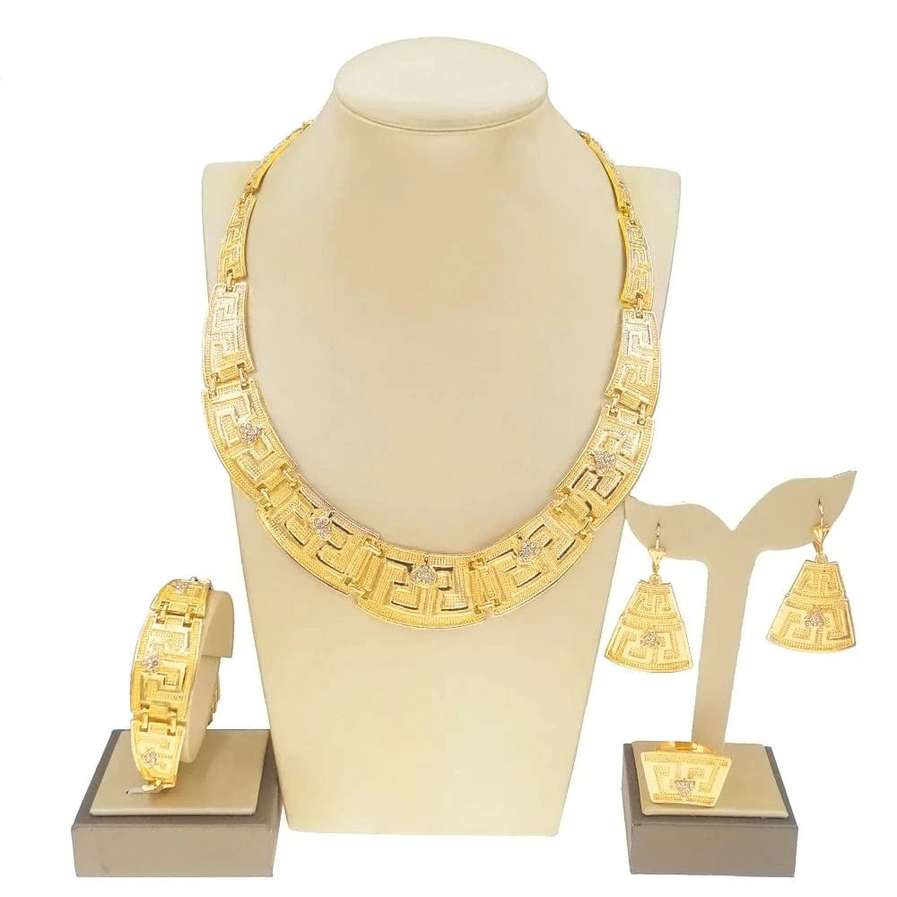 Italian Silver Color Jewelry Sets / Adjustable / HC10034 Zhuerrui Women Wedding Party Nigerian Jewellery Sets Bridal Luxury Jewelry Set Italian Silver Color Jewelry Sets HC10034