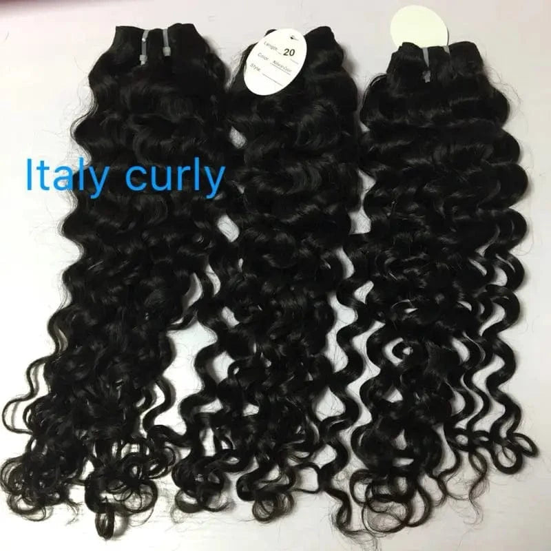 italy curly / 14 Inches 100% mink brazilian cuticle raw virgin aligned hair  human hair extension hair wigs