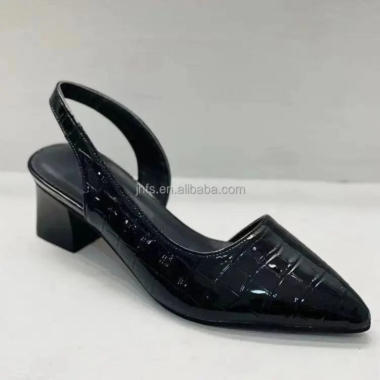 J&H 2022 new arrivals pointed toe low heel shoes with straps women fashion casual summer heeled sandals big size