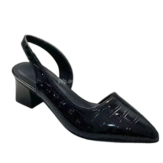 J&H 2022 new arrivals pointed toe low heel shoes with straps women fashion casual summer heeled sandals big size