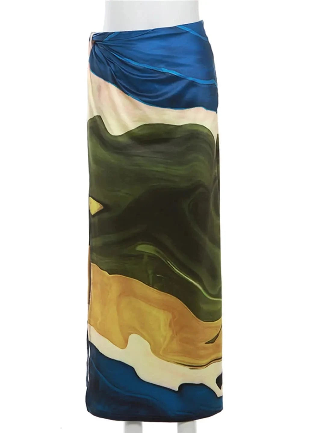 J&H Women Autumn New Style Contrast Color Print Long Side Split Sexy Women's Skit Fashion Midi Dress For Ladies