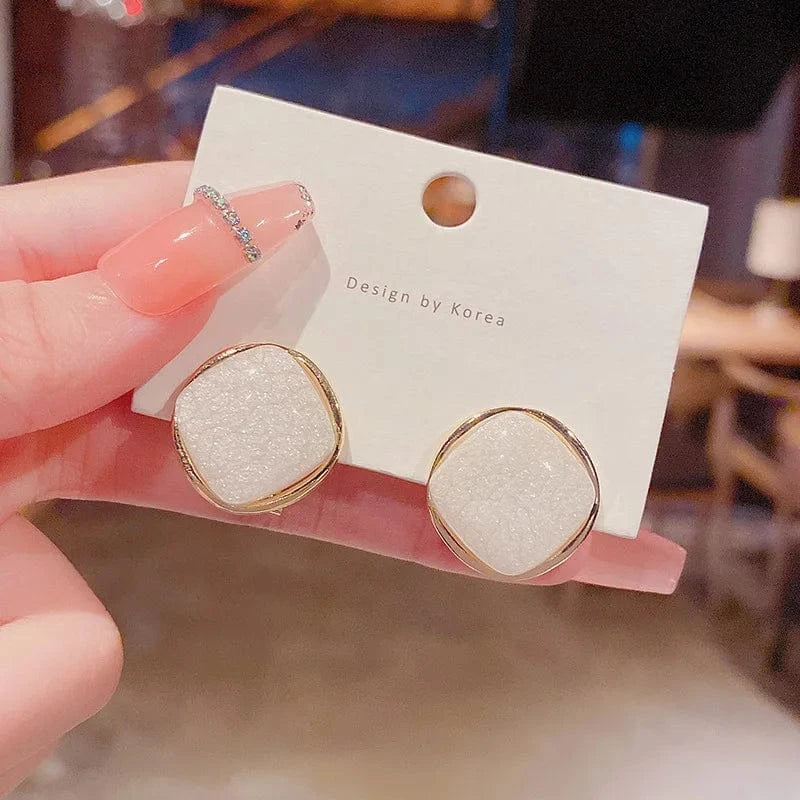 Japanese and Korean Style Pearl Stud Earrings Women's Moon Star Square Love Butterfly Earrings Sweet Elegant Jewelry