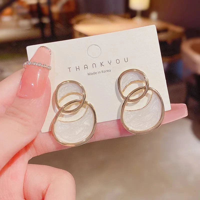 Japanese and Korean Style Pearl Stud Earrings Women's Moon Star Square Love Butterfly Earrings Sweet Elegant Jewelry