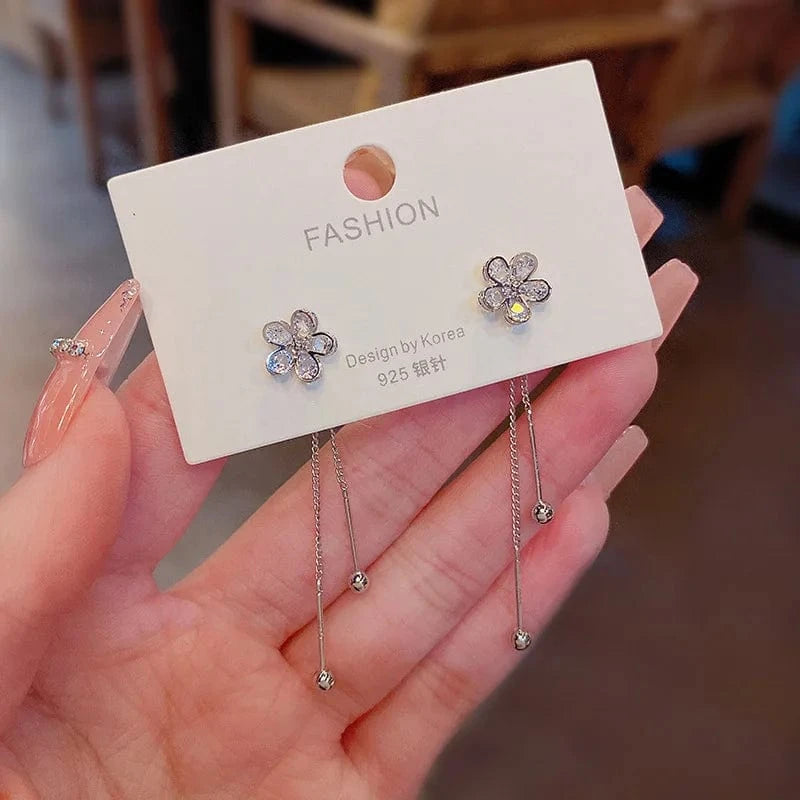 Japanese and Korean Style Pearl Stud Earrings Women's Moon Star Square Love Butterfly Earrings Sweet Elegant Jewelry