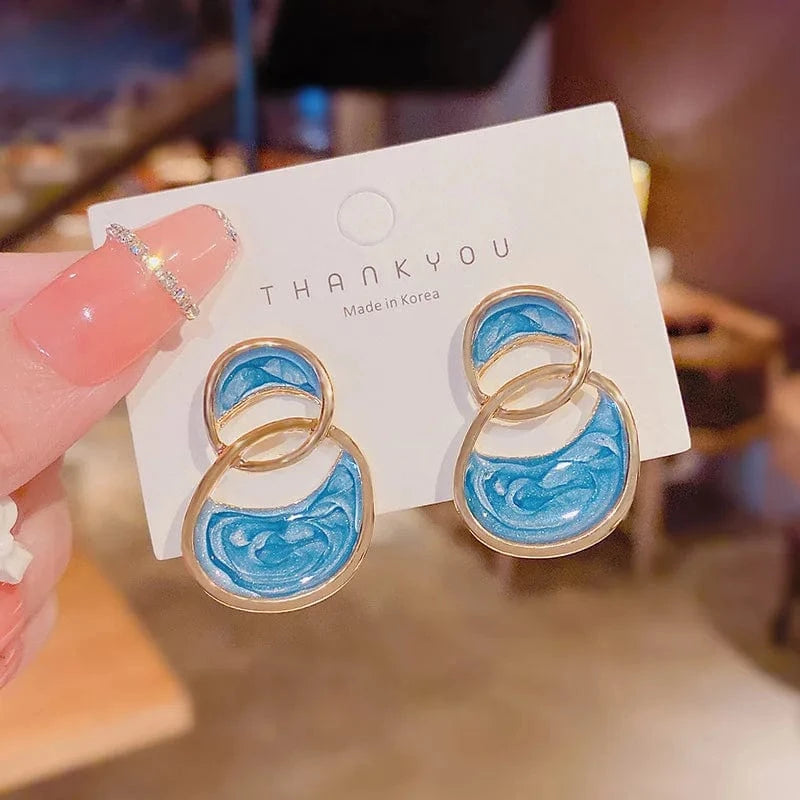 Japanese and Korean Style Pearl Stud Earrings Women's Moon Star Square Love Butterfly Earrings Sweet Elegant Jewelry