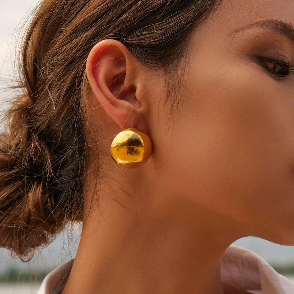 JDE2308023 FANJIN18K Real Gold Plated Stainless Steel Jewelry Designer Earrings Women Customization