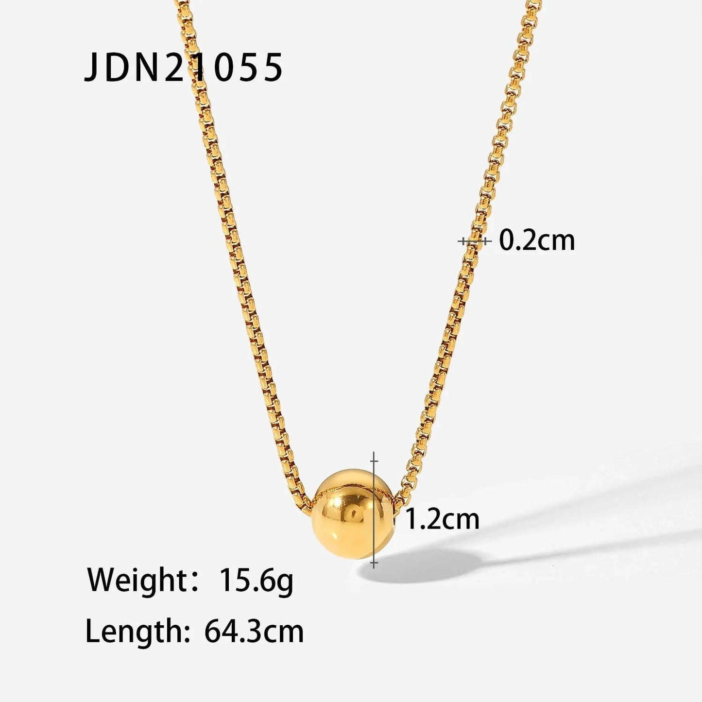 JDN21055 Drop Shipping Ins Ball Pendant Ring Earrings Necklace Stainless Steel Gold Plated Jewelry Accessories Set For Women