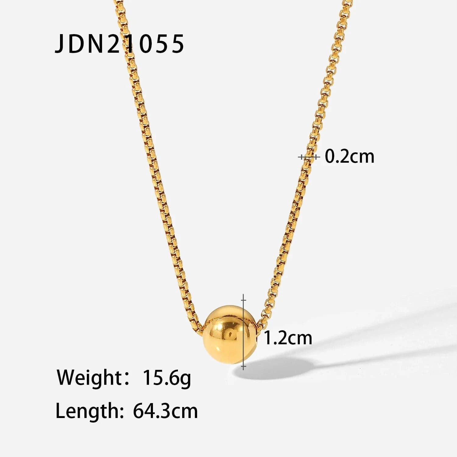 JDN21055 Drop Shipping Ins Ball Pendant Ring Earrings Necklace Stainless Steel Gold Plated Jewelry Accessories Set For Women