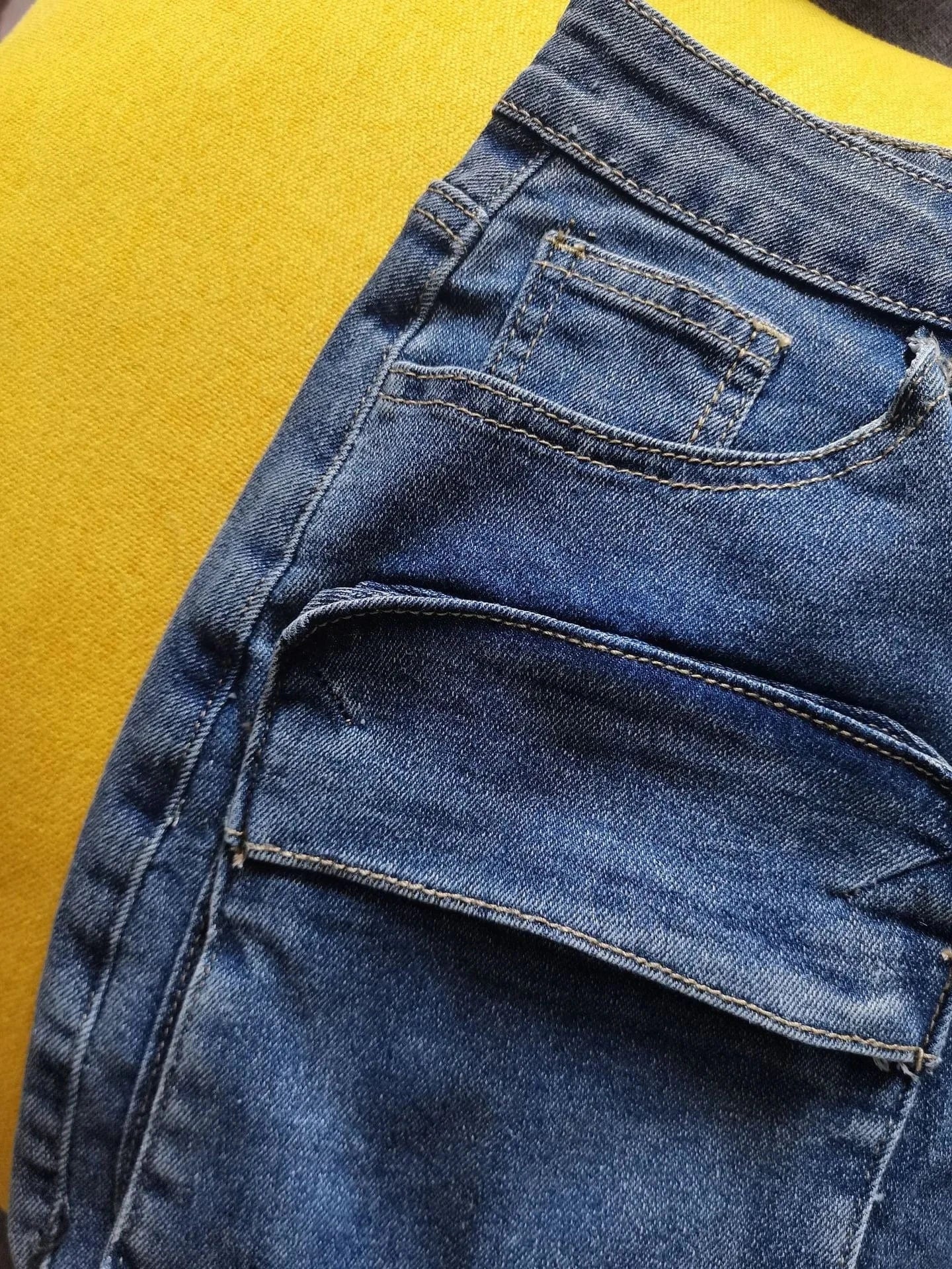 Jeans Skirt Women Summer jeans Cargo Pocket Denim Short Skirt For Women A-line Stretchy Blue Cargo Denim Jeans Skirt