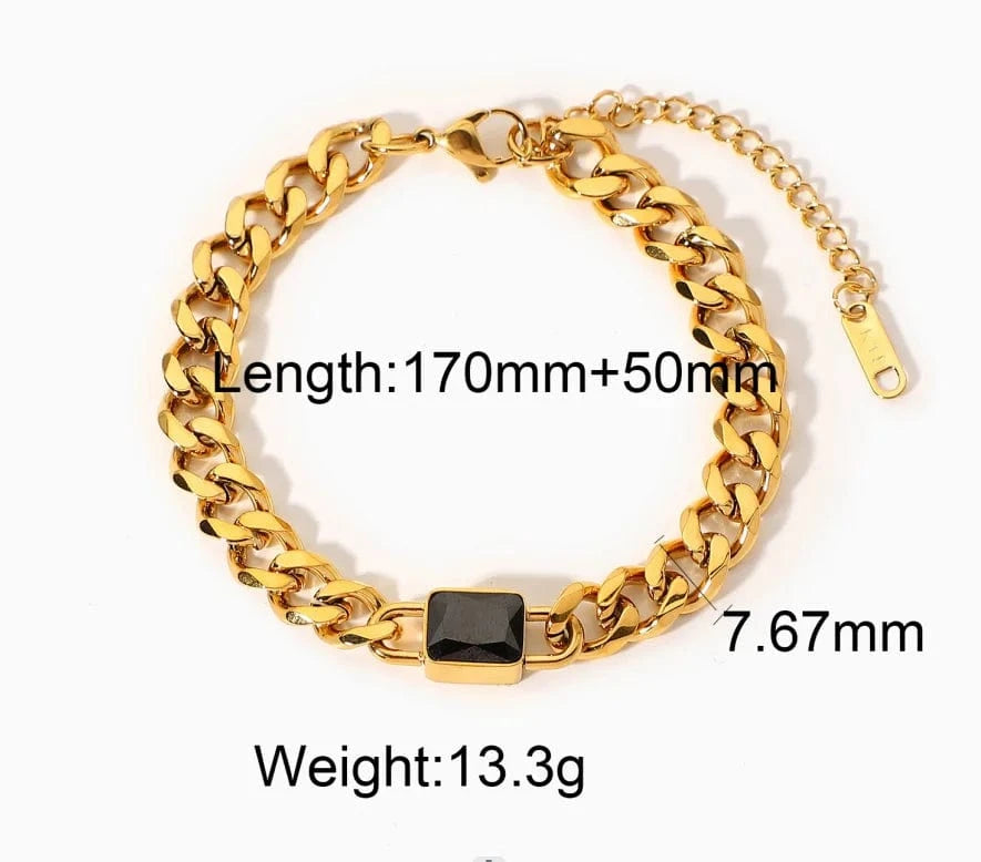 JK008+black RAKOL JK007 Waterproof 18k Gold Plated 316 Stainless Steel Zirconium Designer Bracelet Bracelet Women Fashion Jewelry