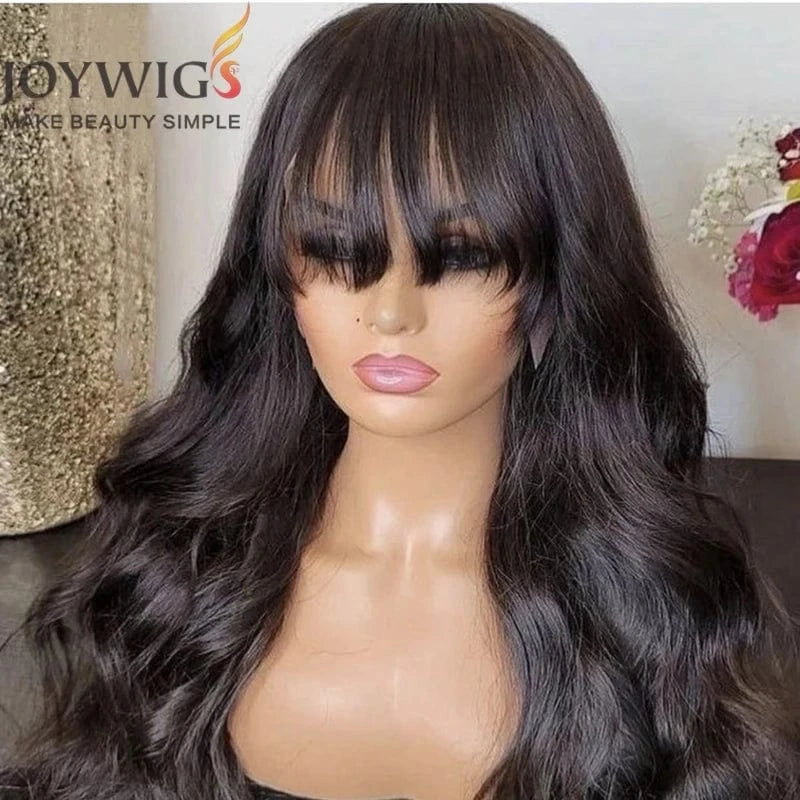 Joywigs 30 Inch HD Body Wave Lace Frontal Wig For Women 150 180 Density Human Hair Transparent HD Lace Frontal Wigs