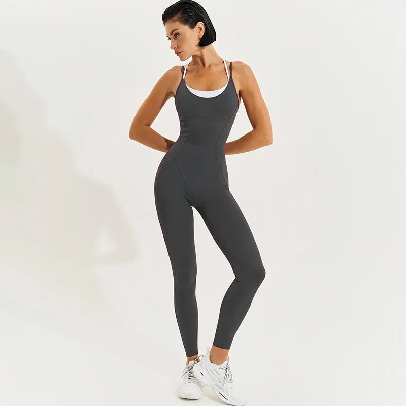 Jumpsuit Patchwork Backless Halter – Bodycon Style - SN Wigs & More