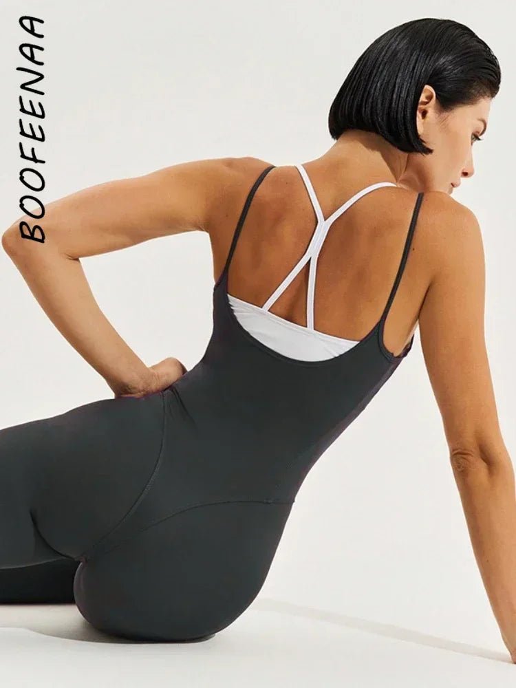 Jumpsuit Patchwork Backless Halter – Bodycon Style - SN Wigs & More