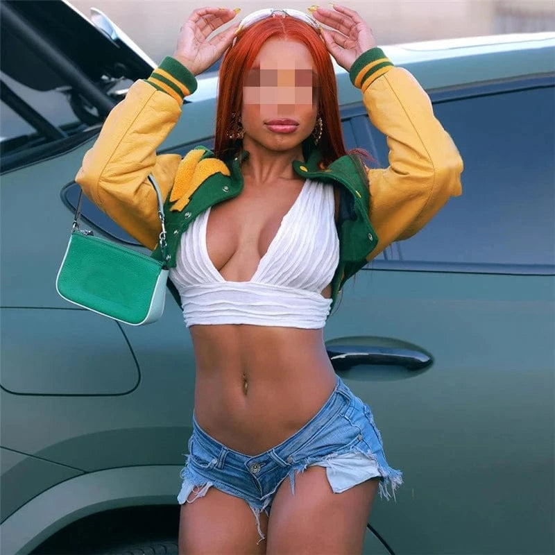 K23c35165 Casual Autumn Coat Bump Single-breasted Color Long Sleeve Skinny Coat Woolwork Patchwork Letter Jacket For Woman