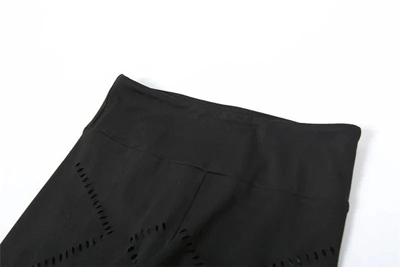 K23s40510 2024 Spring Women's Set Short Sleeve Cut Out Burnout Crop Top Maxi Skinny Sexy Pants 2 Piece Set For Women Lady