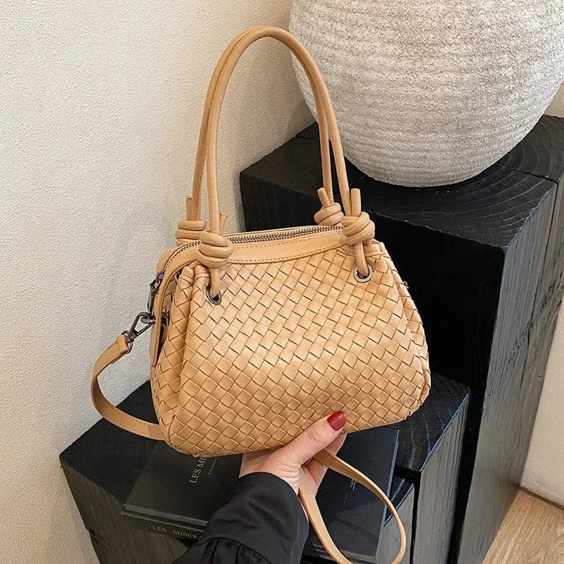 ka qi ‌2025 Handwoven Bucket Bag - Boho Chic Large Tote Purse for Women, Crossbody & Shoulder Bag with Artisanal Craft