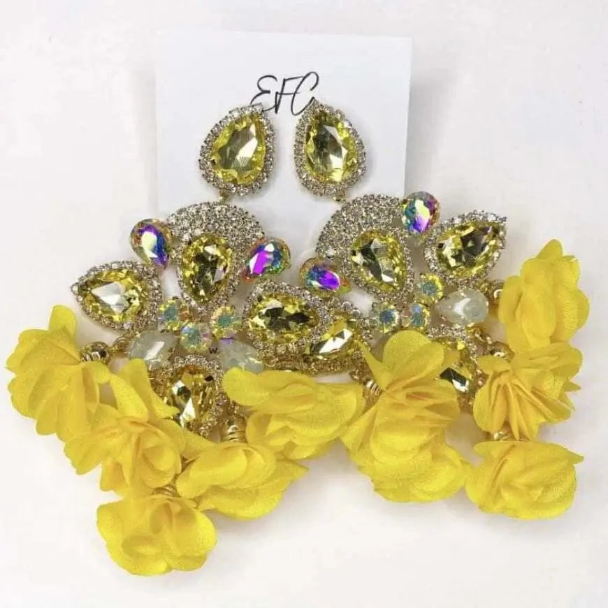 Kaimei Fashion Jewelry Boho Earrings Big Earrings For Women Rhinestones Pendant Crystal Statement Drop Earrings Fashion Jewelry