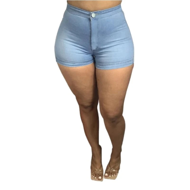 KE0115RV high waist ripped denim shorts jeans women sehe fashion