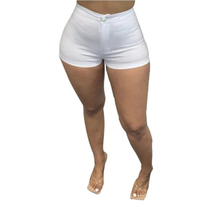 KE0115RV high waist ripped denim shorts jeans women sehe fashion