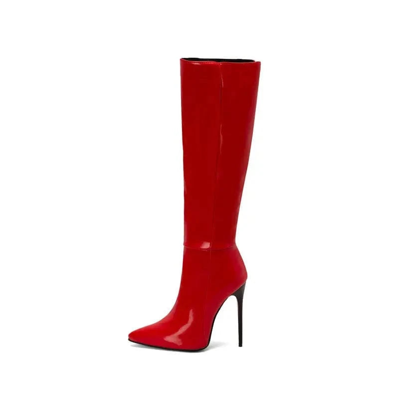 Knee High Botas Mujer Winter and Fall Leather Sexy Stiletto 2023 New Styles Women Boots for Lady