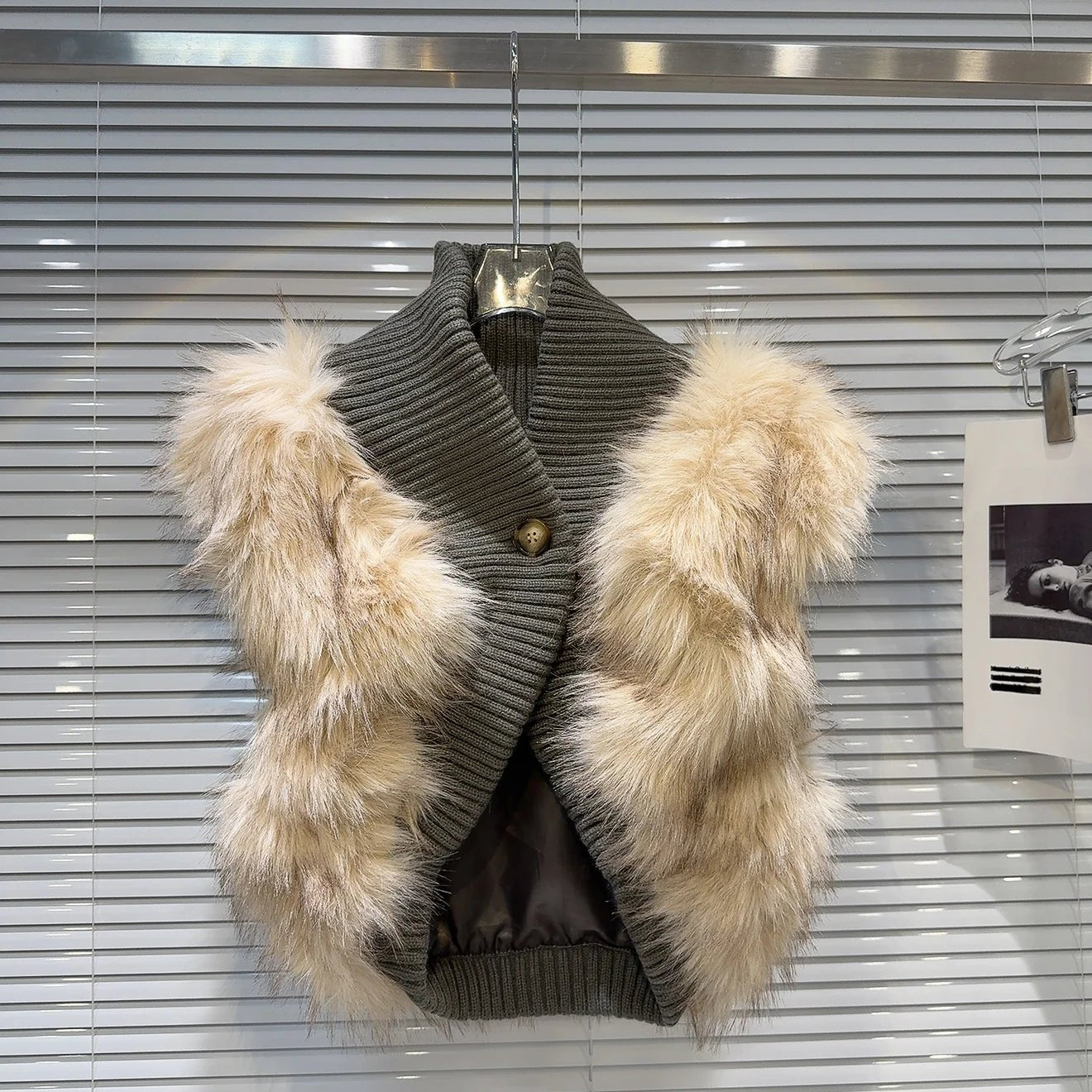 Knit Vest + Faux Fur Patchwork + Winter Cozy Style - SN Wigs & More