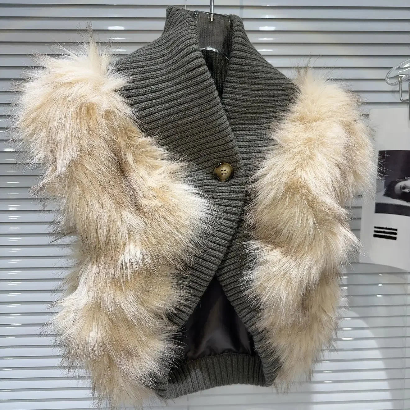 Knit Vest + Faux Fur Patchwork + Winter Cozy Style - SN Wigs & More