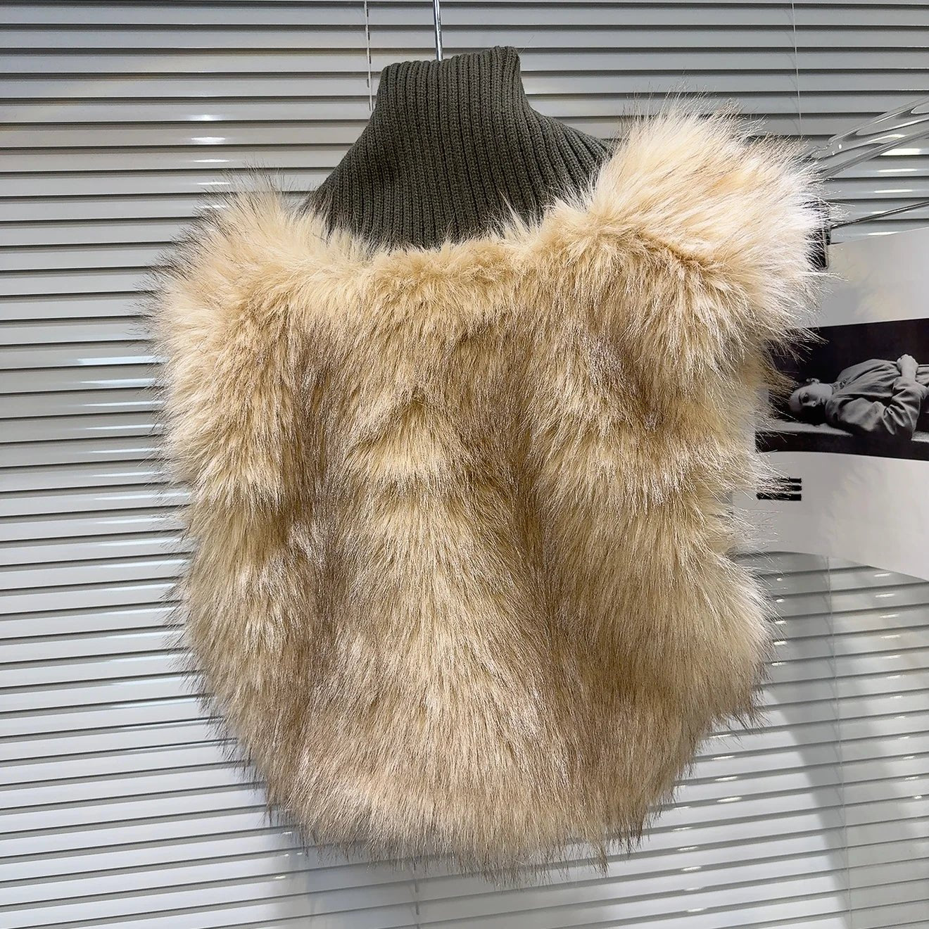 Knit Vest + Faux Fur Patchwork + Winter Cozy Style - SN Wigs & More