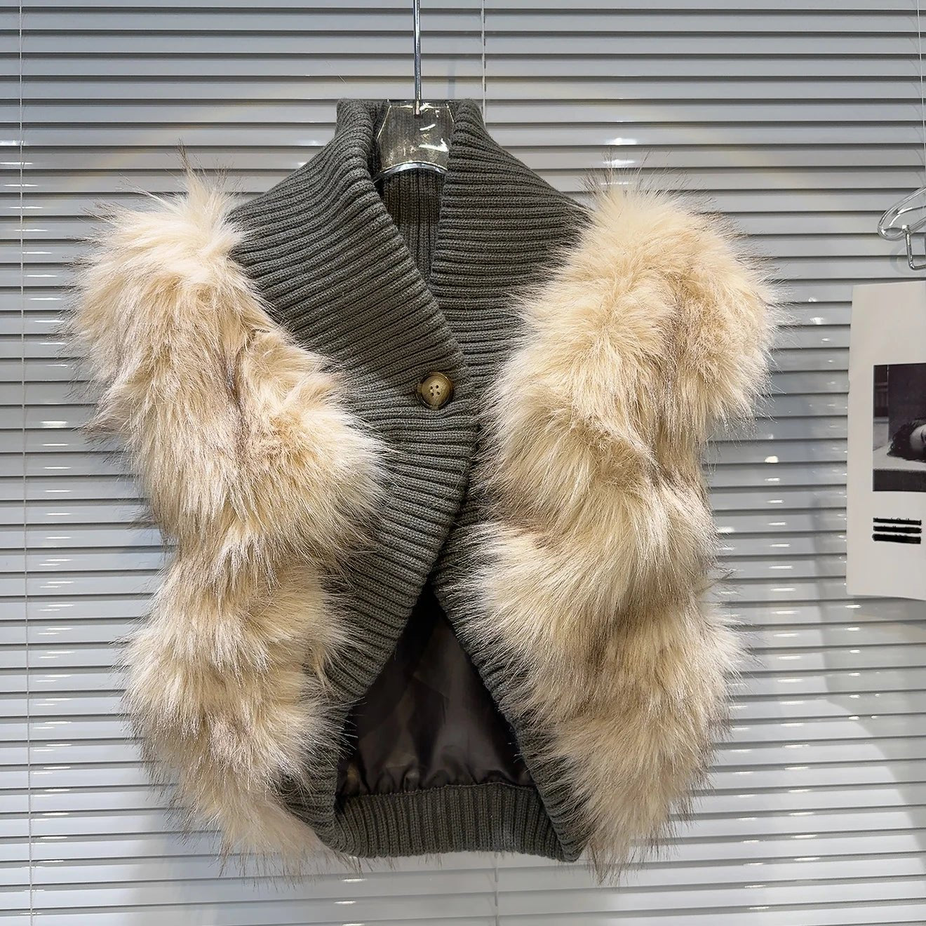 Knit Vest + Faux Fur Patchwork + Winter Cozy Style - SN Wigs & More